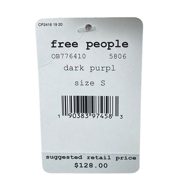 Free People Belong To You Open Knit Sweater In Dark Purple Size Small NWT - Picture 11 of 13